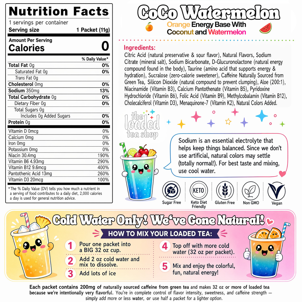 50 Case Coco Watermelon - A Bright Pick for Mixing with Ice