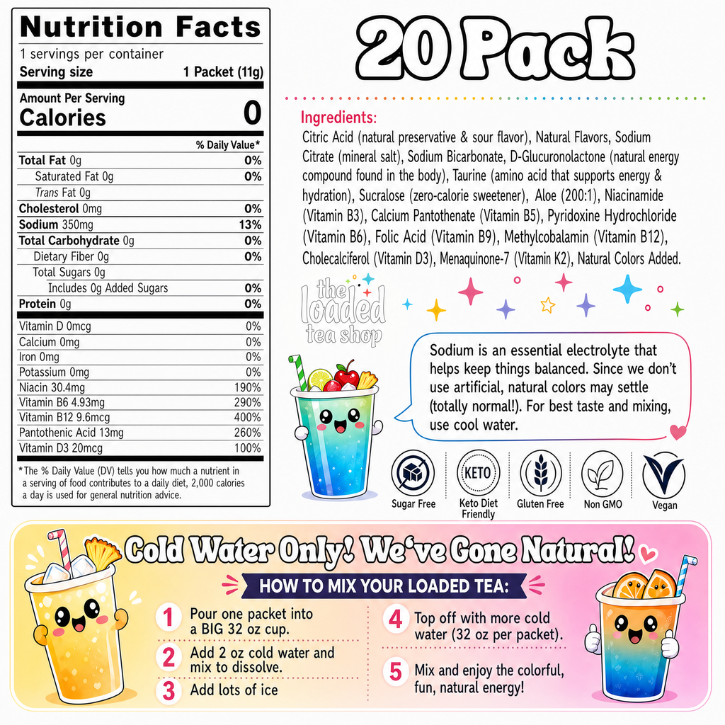 20 Flavor Bundle (Caffeine-Free) - A Fun Option for Everyday Mixing