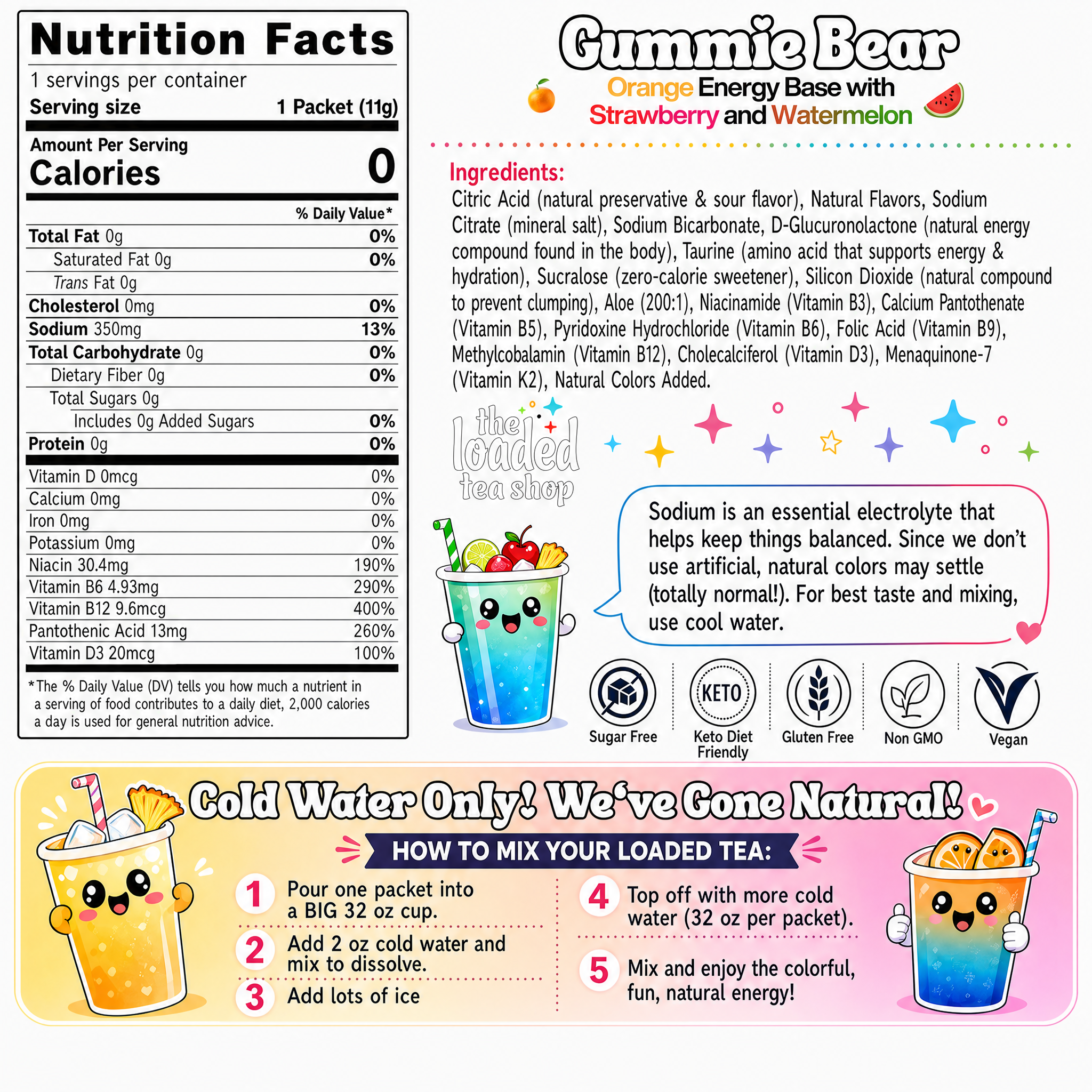 Gummie Bear (Caffeine-Free) - A Casual Pick for Cold Drink Breaks