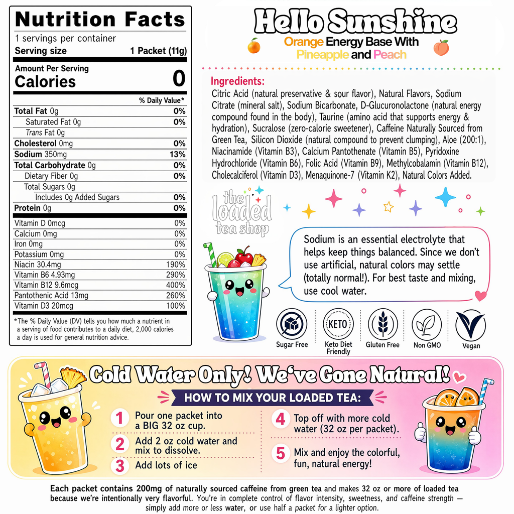 50 Case Hello Sunshine - An Easy Pick for Cold Tea Creations