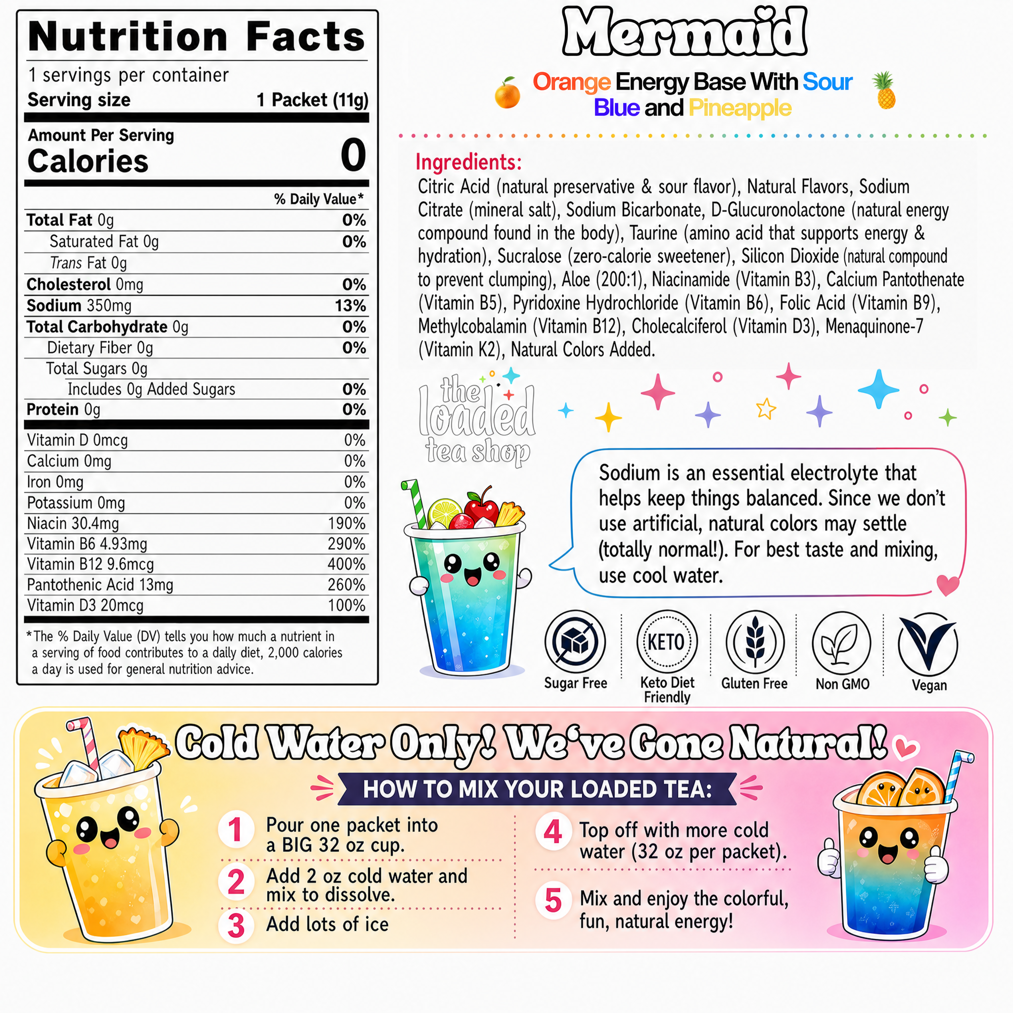 Mermaid (Caffeine-Free) - A Lively Pick for Cool Drink Moments