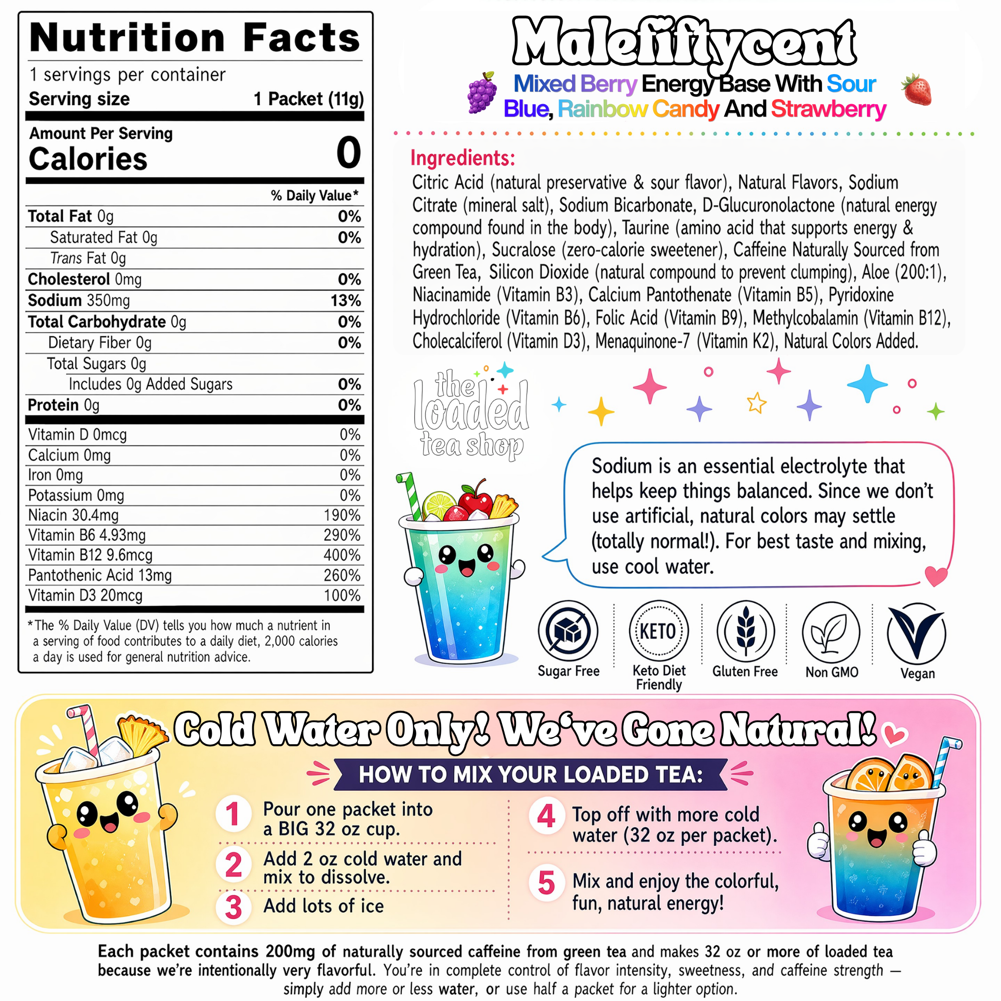 50 Case Malefiftycent - Blended for Daily Drink Routines