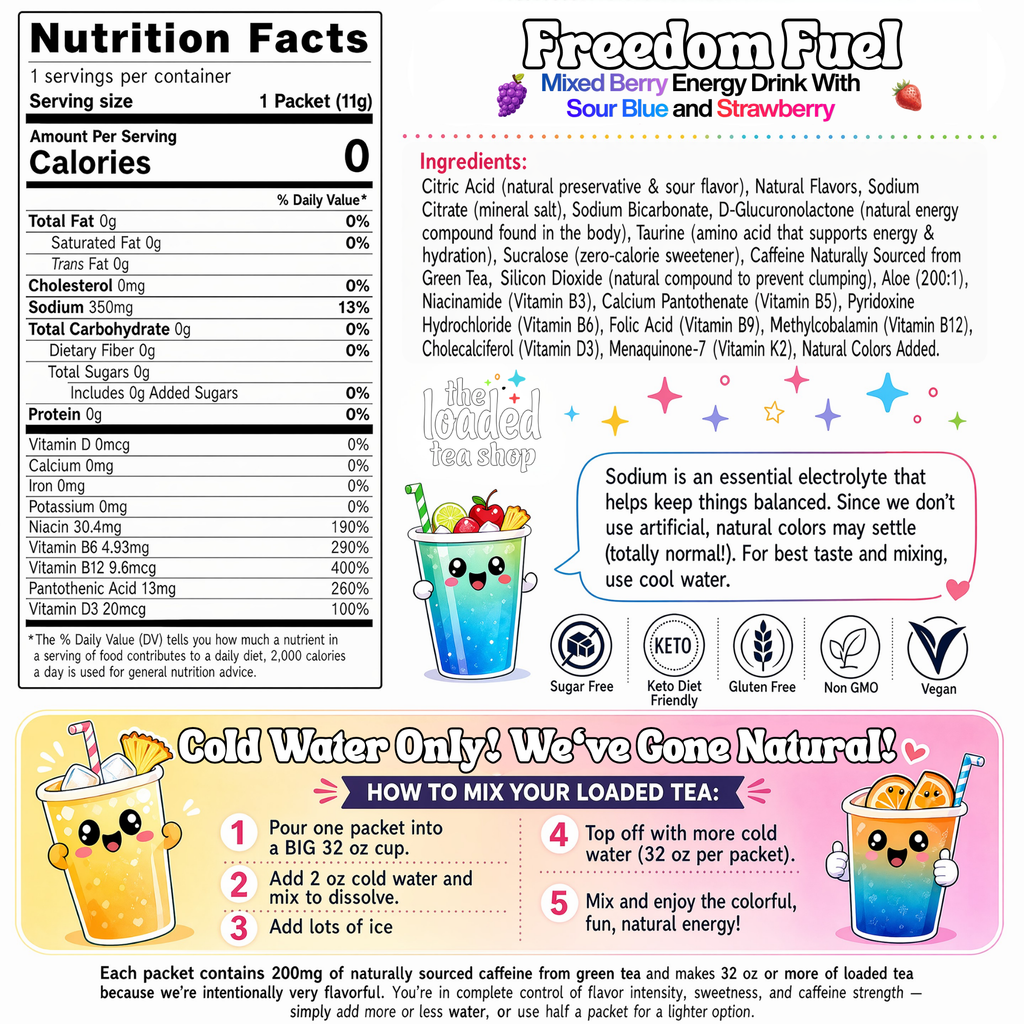 50 Case Freedom Fuel - A Playful Pick for Chilled Drink Variety