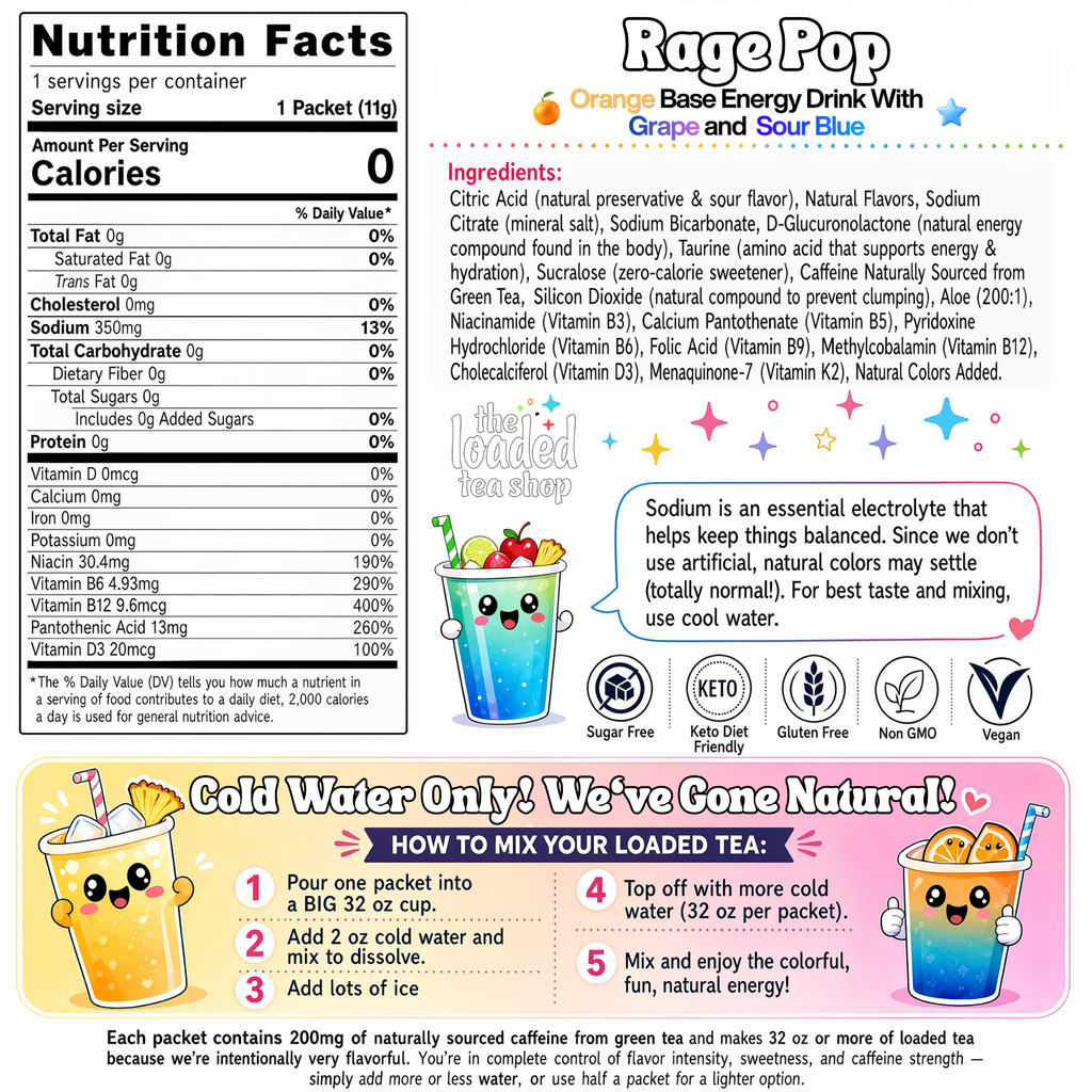 Rage Pop - A Colorful Pick for Chilled Tea Moments