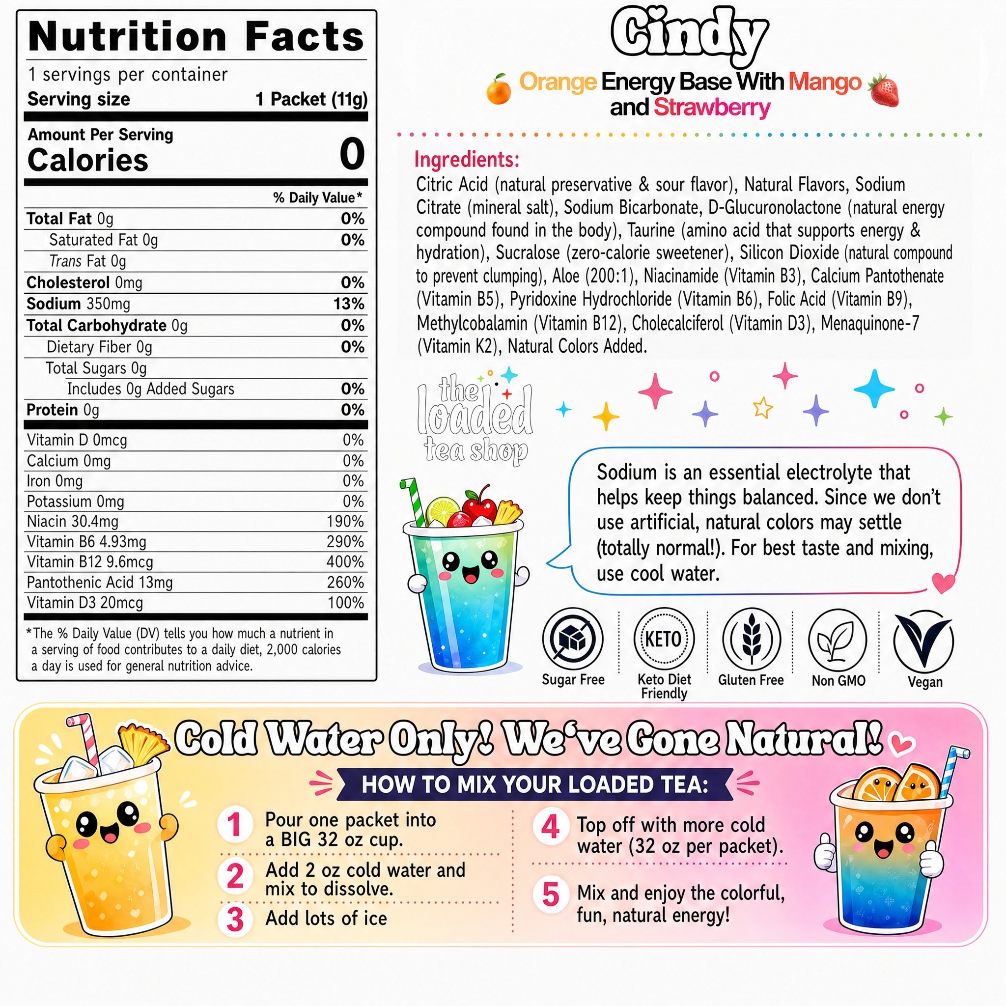 Cindy (Caffeine-Free) - Made for Chilled Drink Variety
