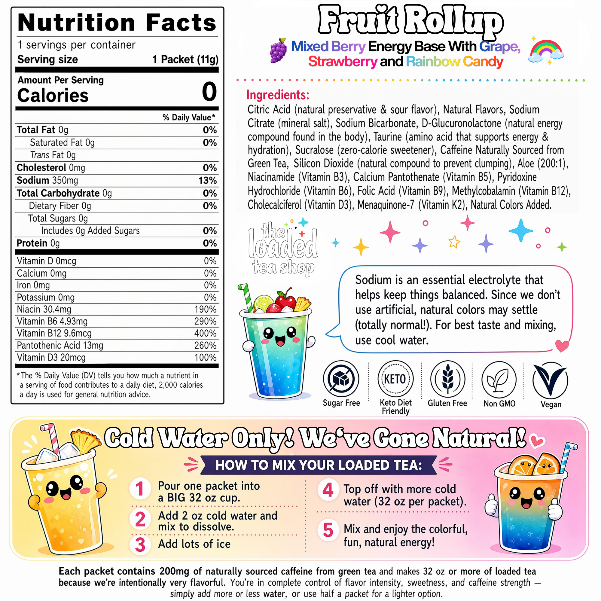50 Case Fruit Rollup - A Fresh Twist for Cold Drink Breaks