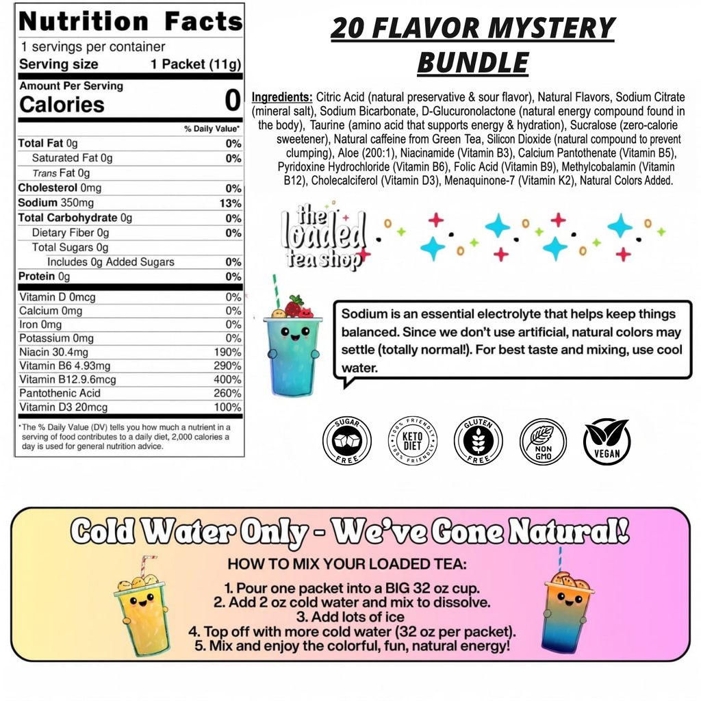 20 Flavor Mystery Bundle - Designed for New Drink Ideas
